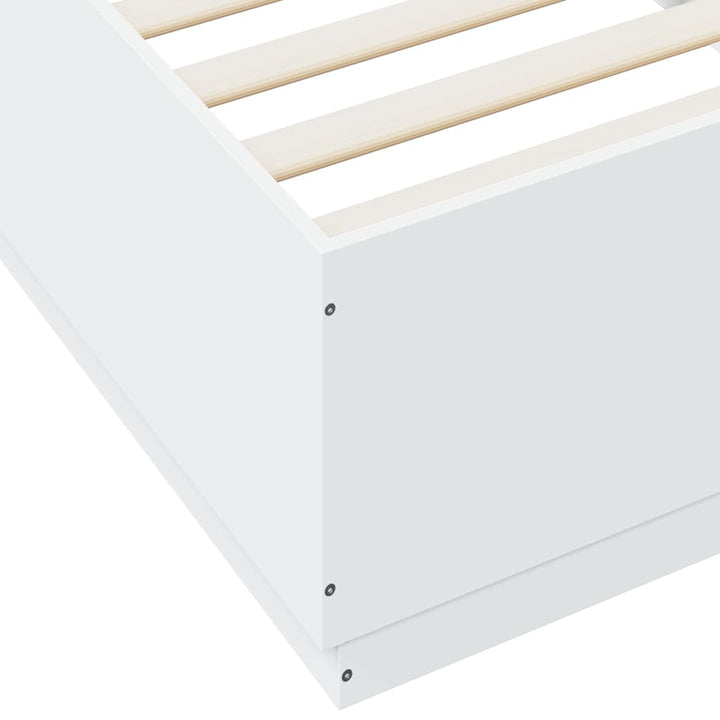 sengeramme 90x200 cm konstrueret træ hvid