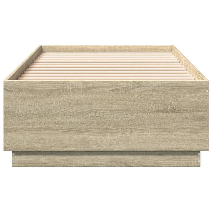 sengeramme 90x200 cm konstrueret træ sonoma-eg