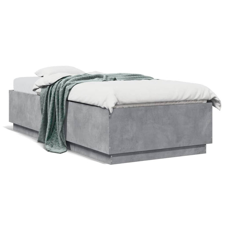 sengeramme 90x200 cm konstrueret træ betongrå