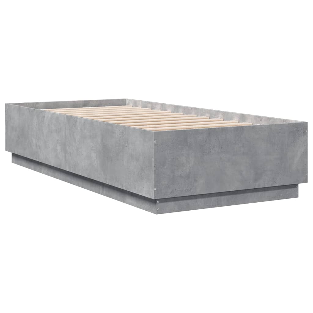 sengeramme 90x200 cm konstrueret træ betongrå