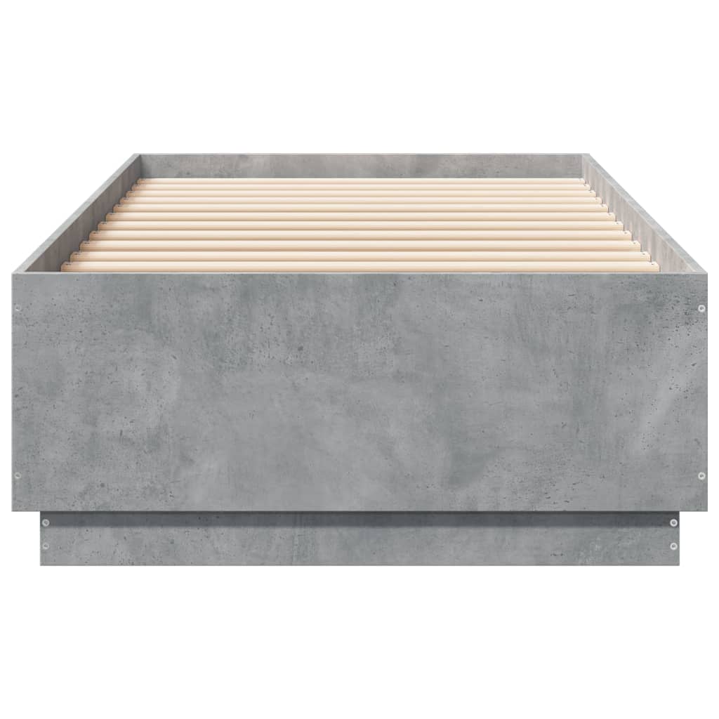 sengeramme 90x200 cm konstrueret træ betongrå