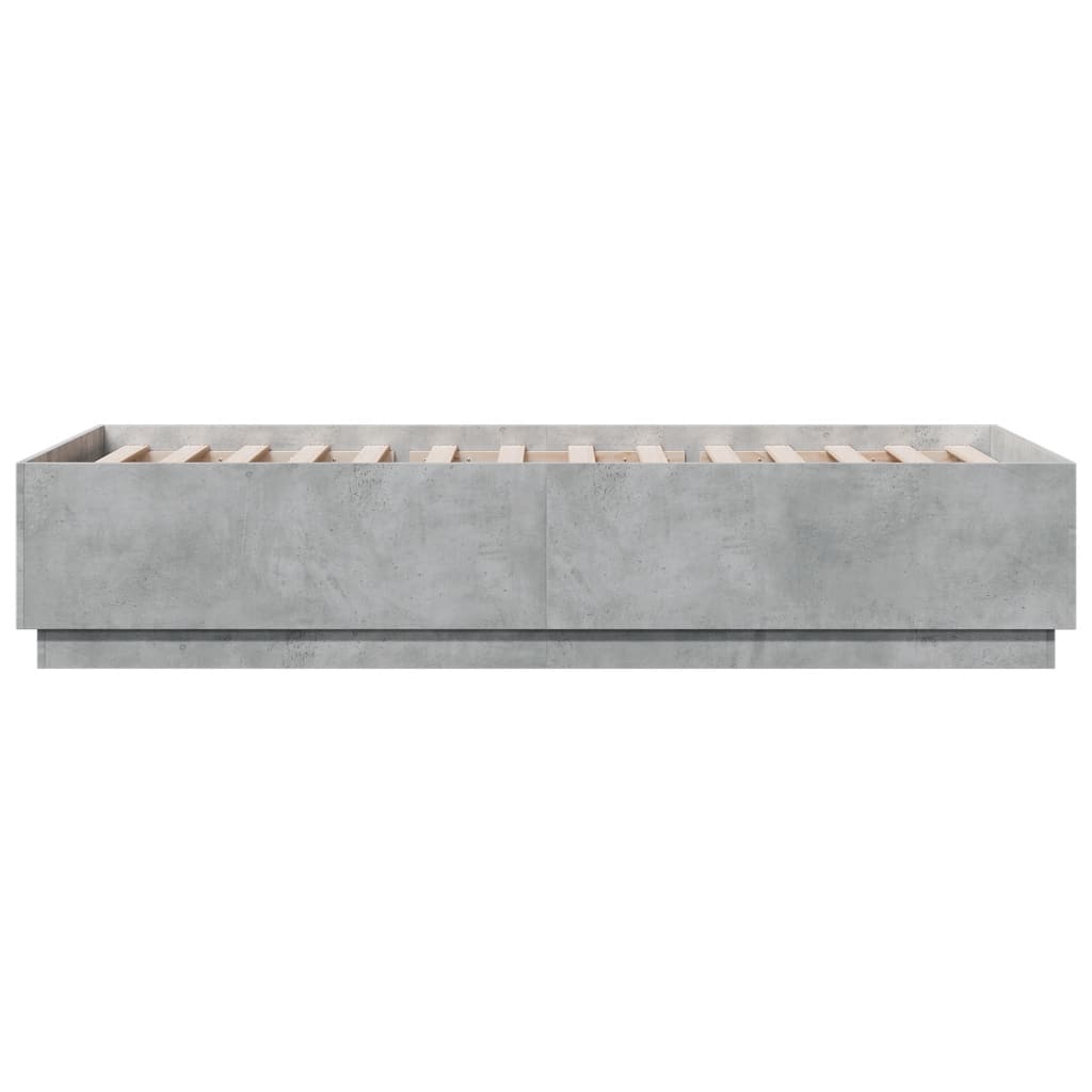 sengeramme 90x200 cm konstrueret træ betongrå