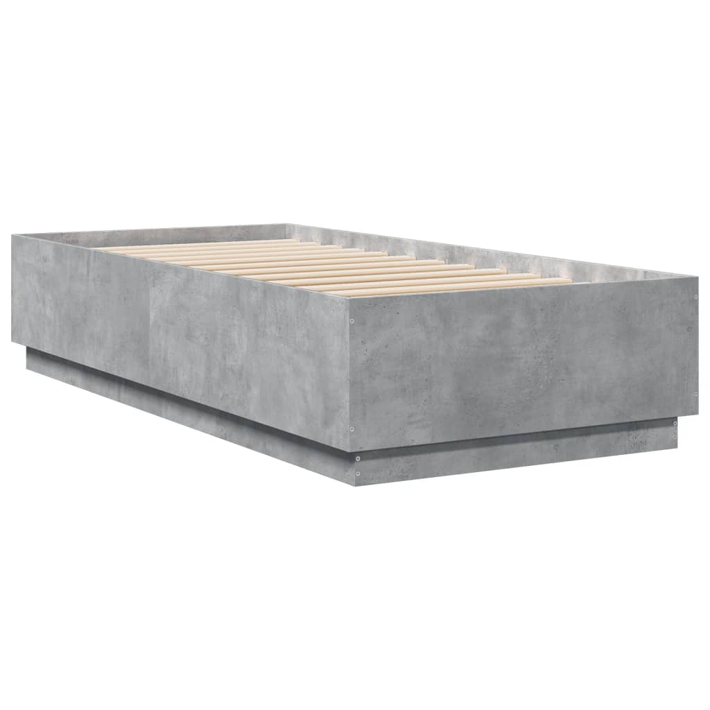 sengeramme 90x200 cm konstrueret træ betongrå