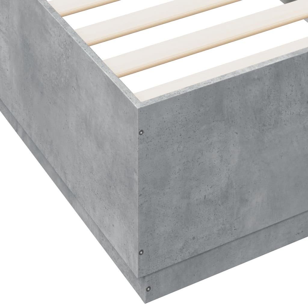 sengeramme 90x200 cm konstrueret træ betongrå