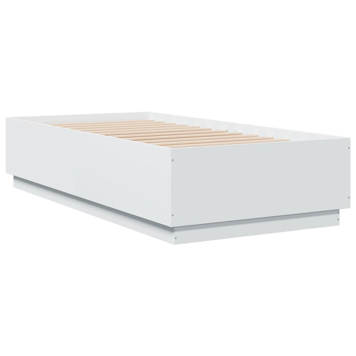 sengeramme 90x190 cm konstrueret træ hvid