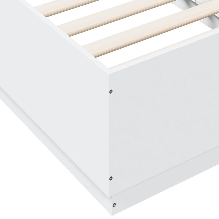 sengeramme 90x190 cm konstrueret træ hvid