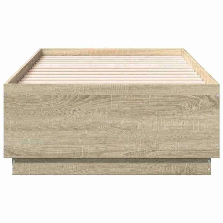 sengeramme 90x190 cm konstrueret træ sonoma-eg
