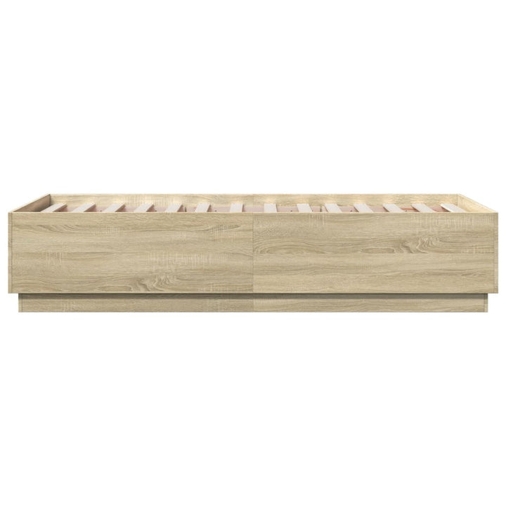 sengeramme 90x190 cm konstrueret træ sonoma-eg