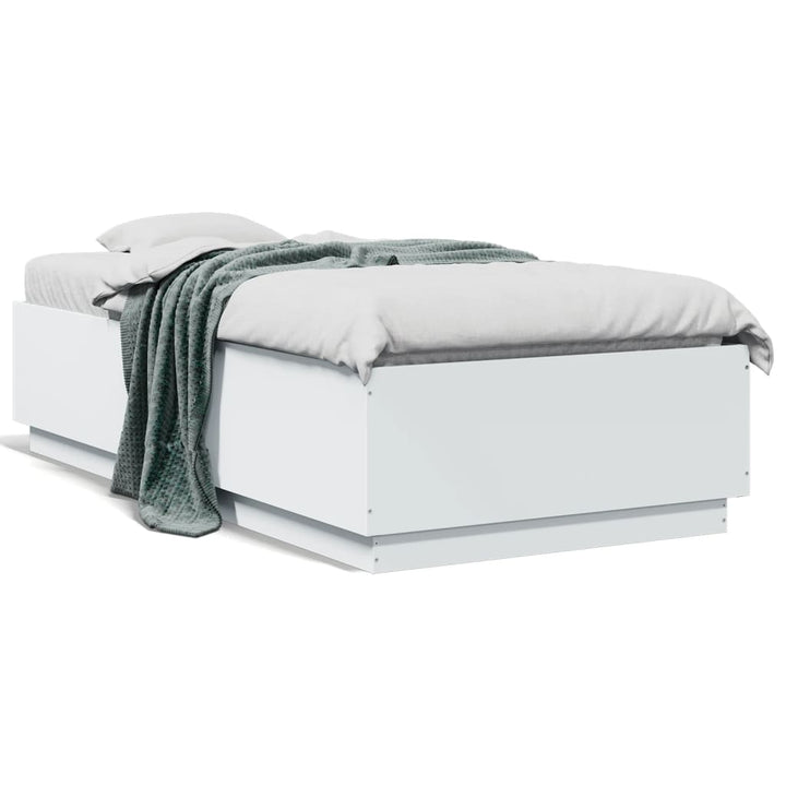 sengeramme 75x190 cm konstrueret træ hvid