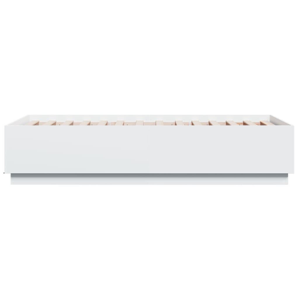 sengeramme 75x190 cm konstrueret træ hvid
