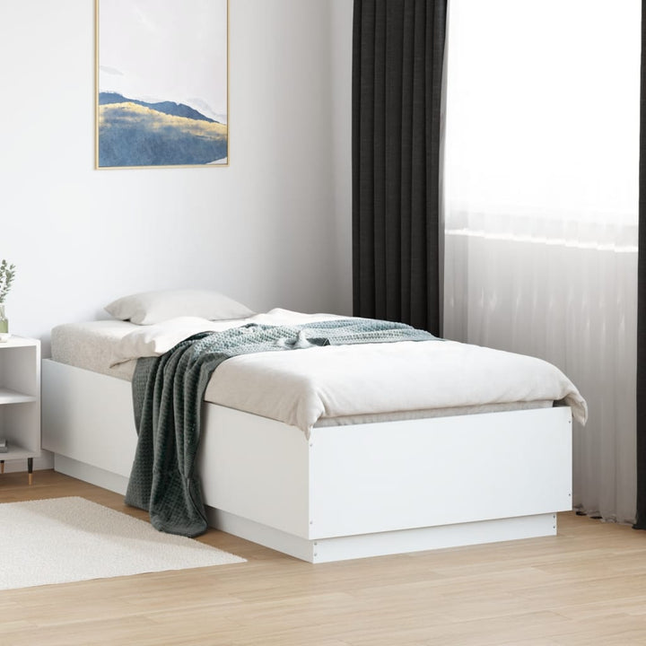sengeramme 75x190 cm konstrueret træ hvid