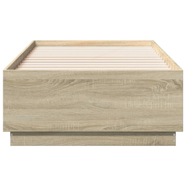 sengeramme 75x190 cm konstrueret træ sonoma-eg