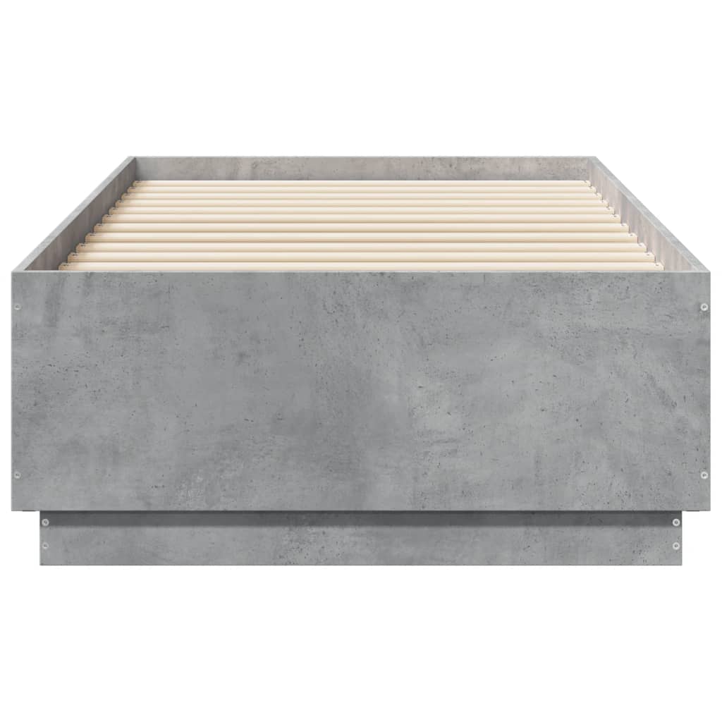 sengeramme 75x190 cm konstrueret træ betongrå