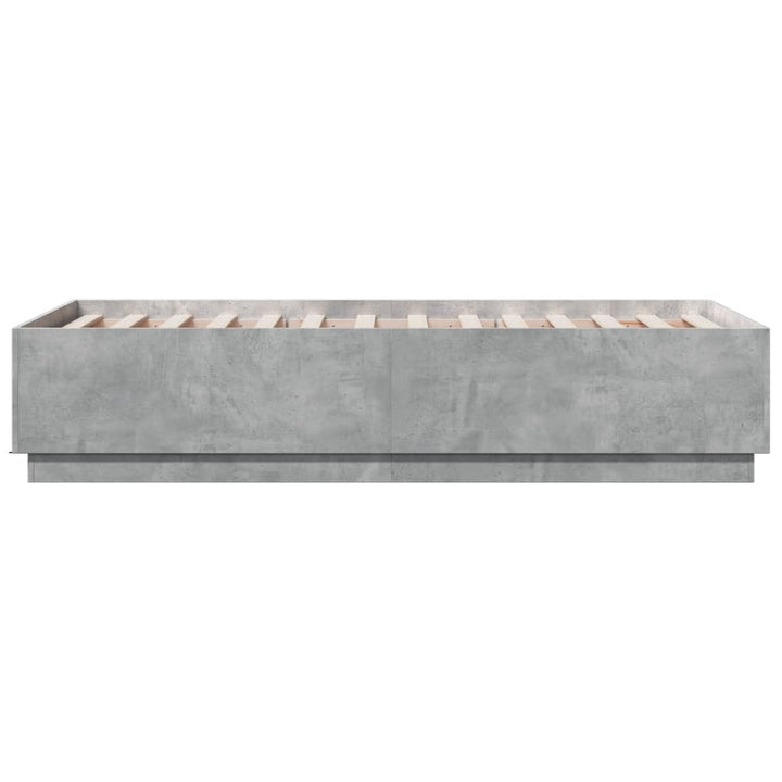 sengeramme 75x190 cm konstrueret træ betongrå