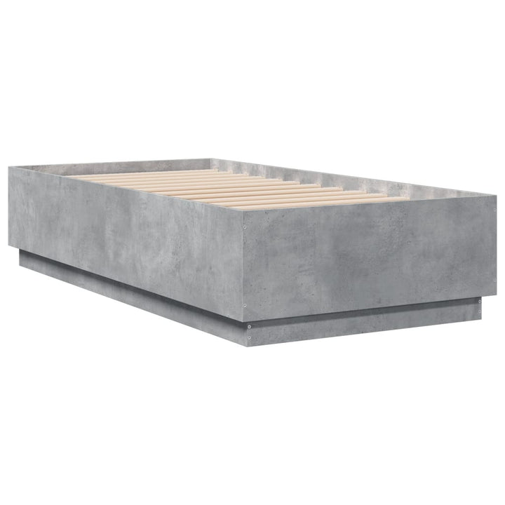 sengeramme 75x190 cm konstrueret træ betongrå
