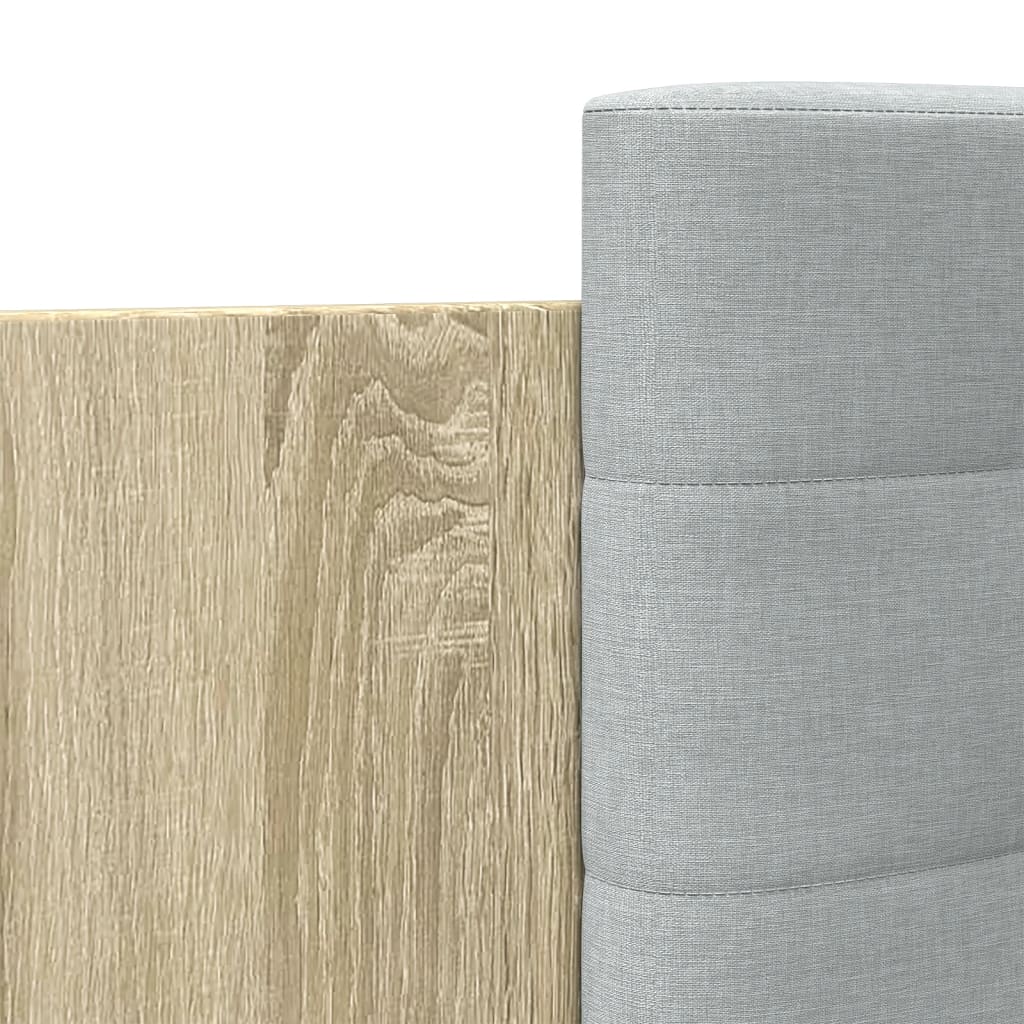 sengeramme med sengegavl 90x200 cm konstrueret træ sonoma-eg