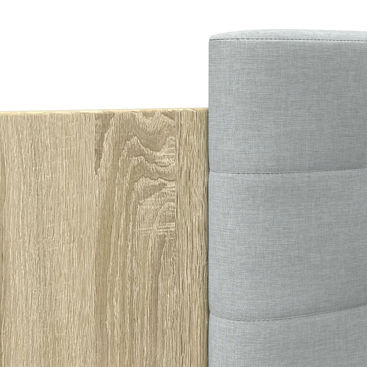 sengeramme med sengegavl 90x200 cm konstrueret træ sonoma-eg