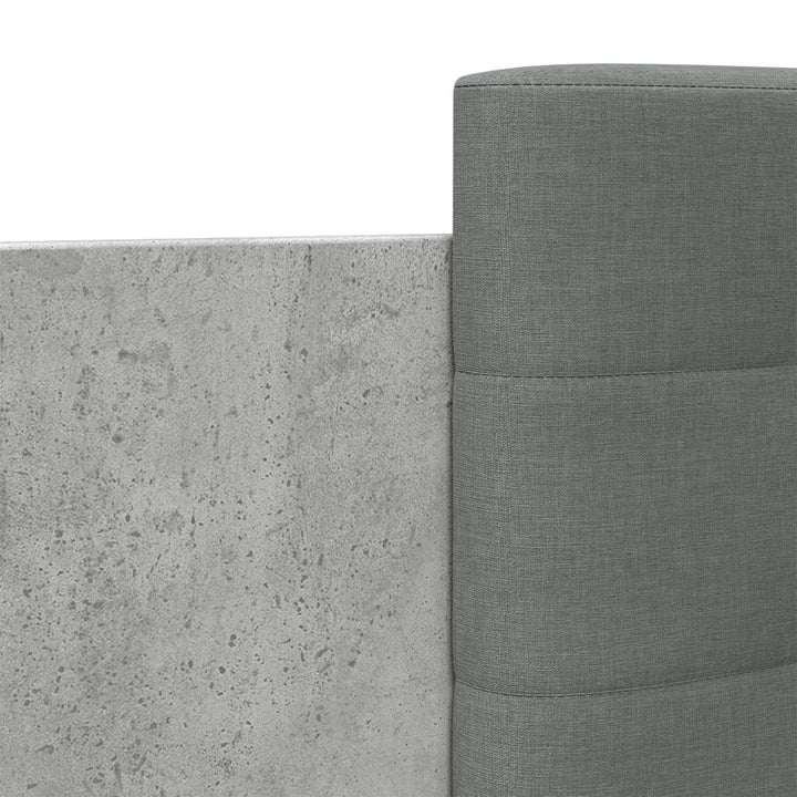 sengeramme med sengegavl 75x190 cm konstrueret træ betongrå