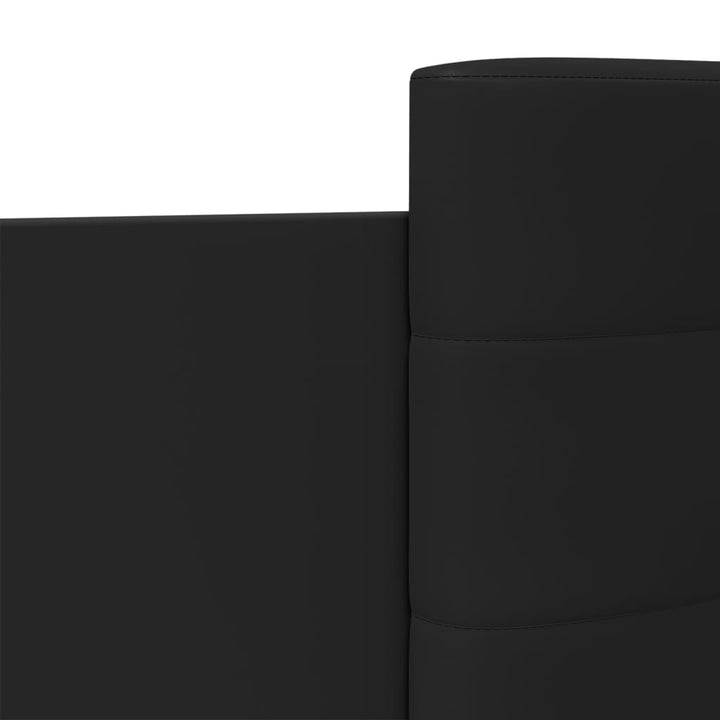 sengeramme med sengegavl og LED-lys 100x200 cm sort