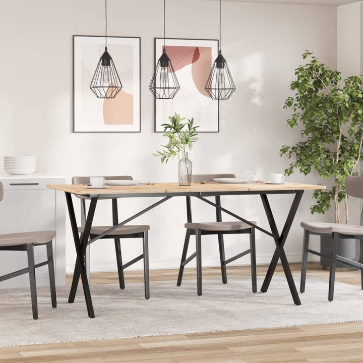bordben til spisebord 140x60x73 cm X-stel stål