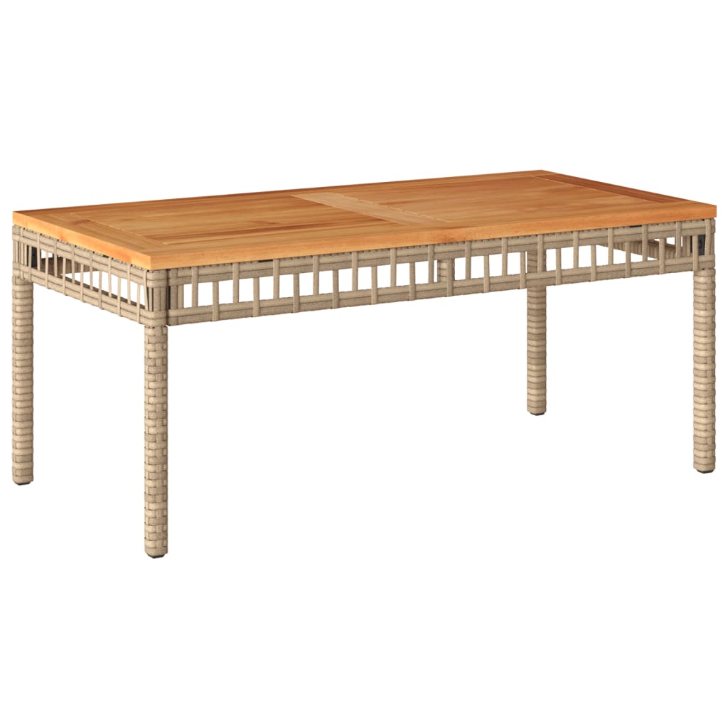 loungesæt til haven 4 dele med hynder polyrattan beige