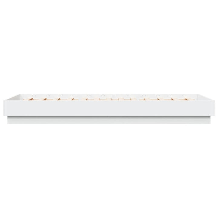 sengeramme med LED-lys 100x200 cm hvid