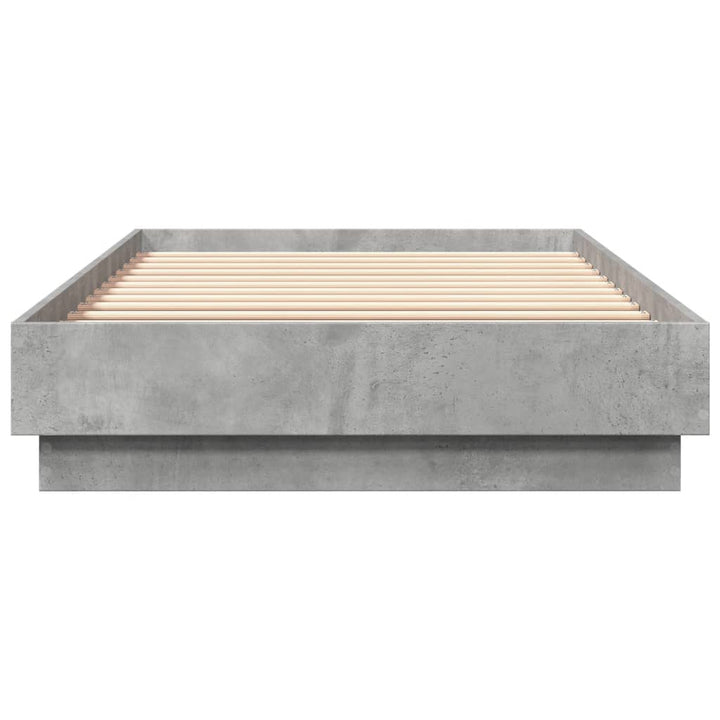 sengeramme 100x200 cm konstrueret træ betongrå