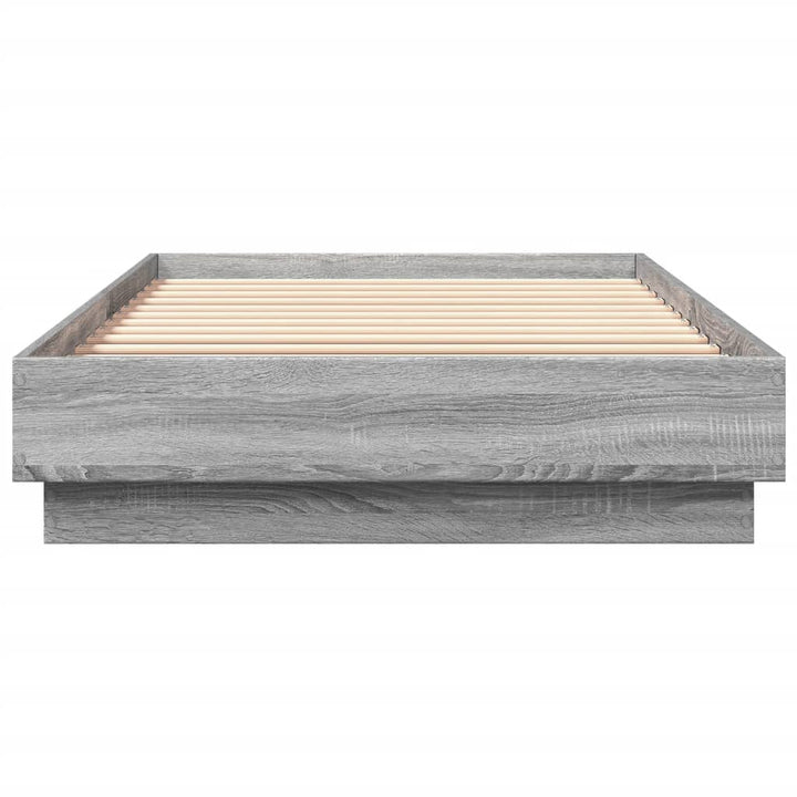 sengeramme 100x200 cm konstrueret træ grå sonoma-eg