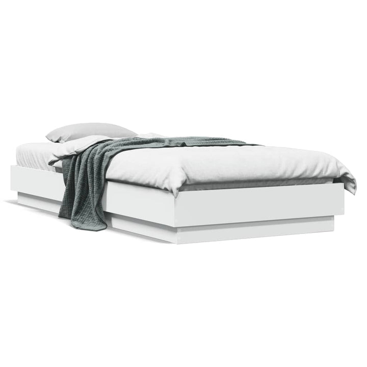 sengeramme 90x200 cm konstrueret træ hvid