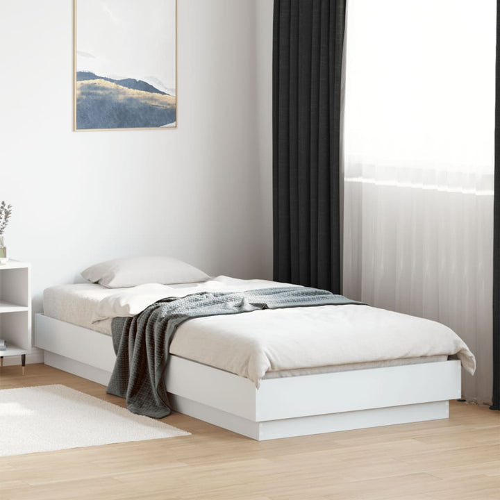 sengeramme 90x200 cm konstrueret træ hvid