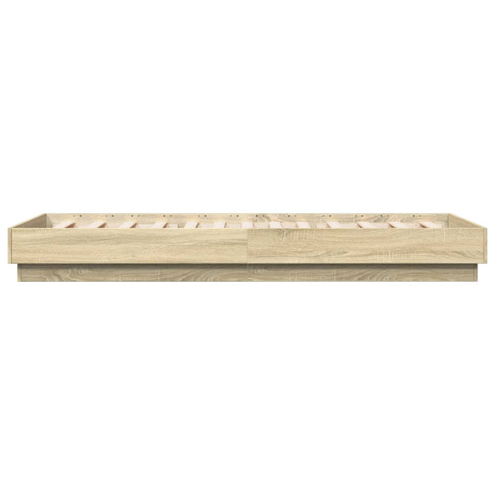 sengeramme 90x200 cm uden madras konstrueret træ sonoma-eg