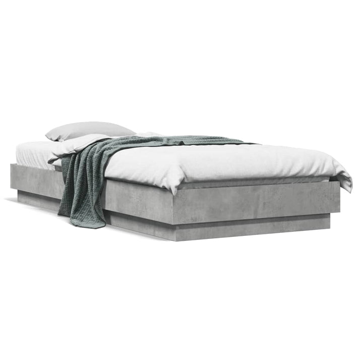 sengeramme 90x200 cm konstrueret træ betongrå