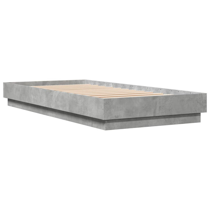 sengeramme 90x200 cm konstrueret træ betongrå