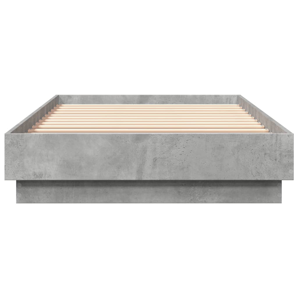 sengeramme 90x200 cm konstrueret træ betongrå