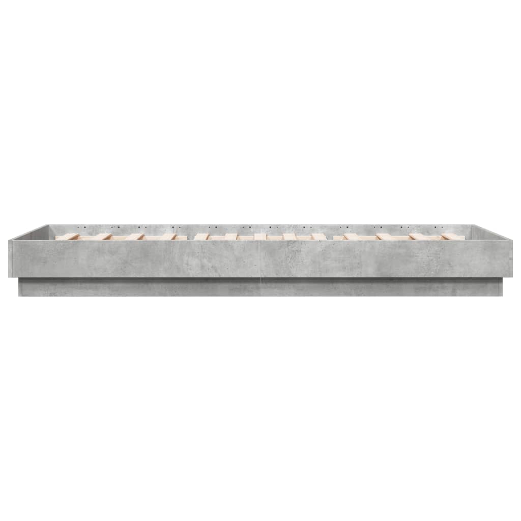 sengeramme 90x200 cm konstrueret træ betongrå