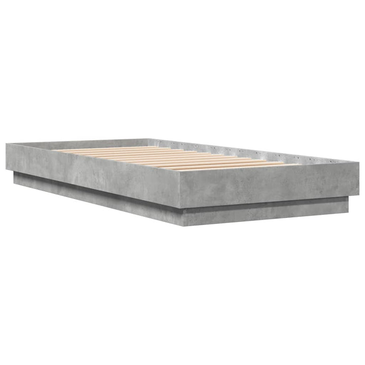 sengeramme 90x200 cm konstrueret træ betongrå