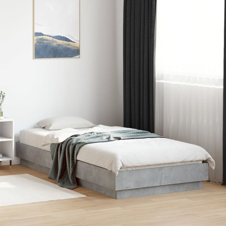 sengeramme 90x200 cm konstrueret træ betongrå