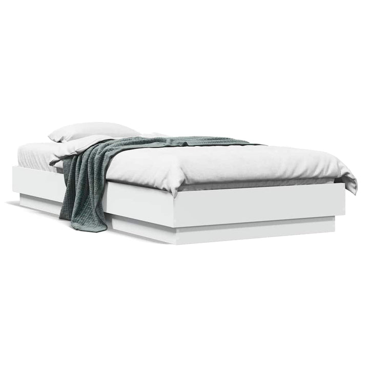 sengeramme 90x190 cm konstrueret træ hvid