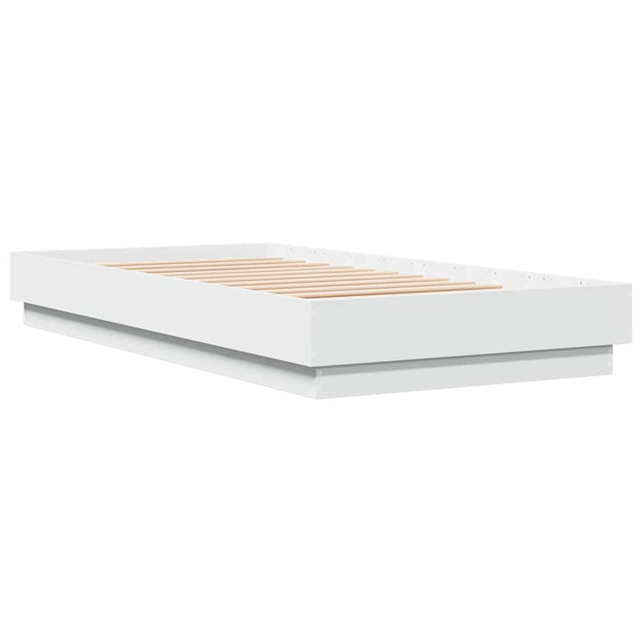 sengeramme 90x190 cm konstrueret træ hvid