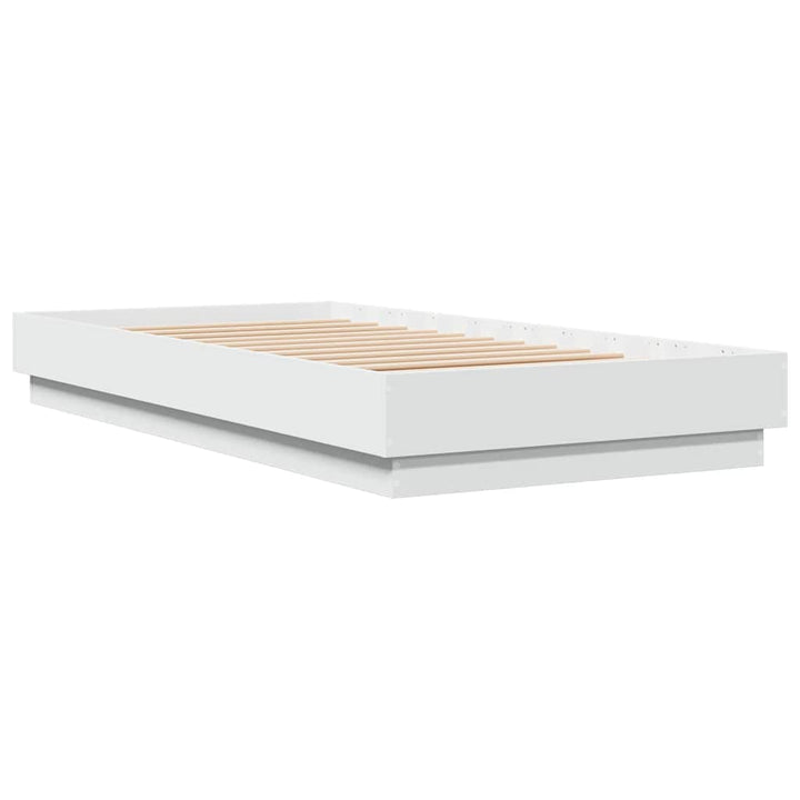 sengeramme 90x190 cm konstrueret træ hvid
