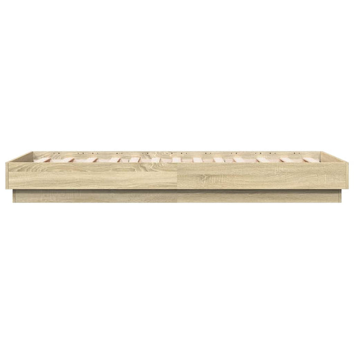 sengeramme 90x190 cm uden madras konstrueret træ sonoma-eg
