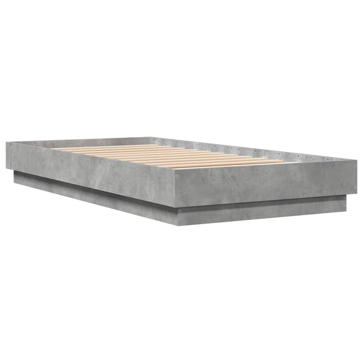 sengeramme 90x190 cm konstrueret træ betongrå