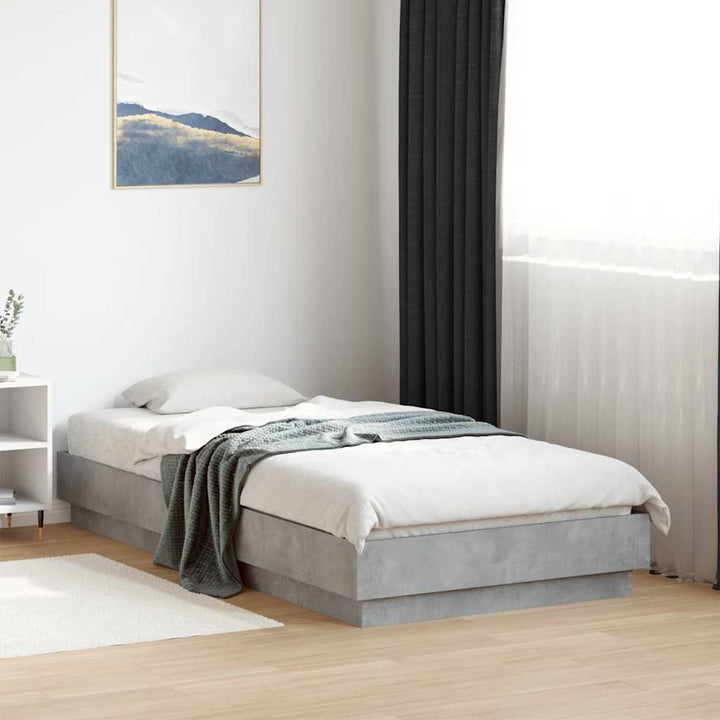 sengeramme 90x190 cm konstrueret træ betongrå