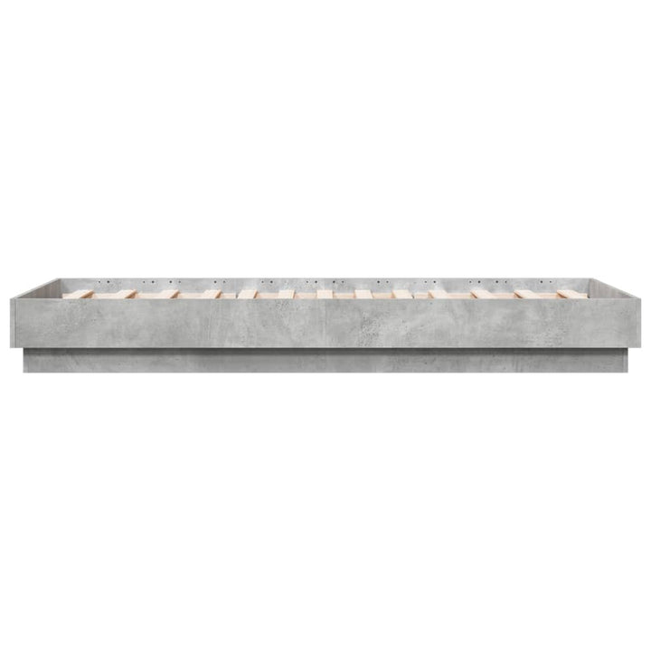 sengeramme 75x190 cm konstrueret træ betongrå