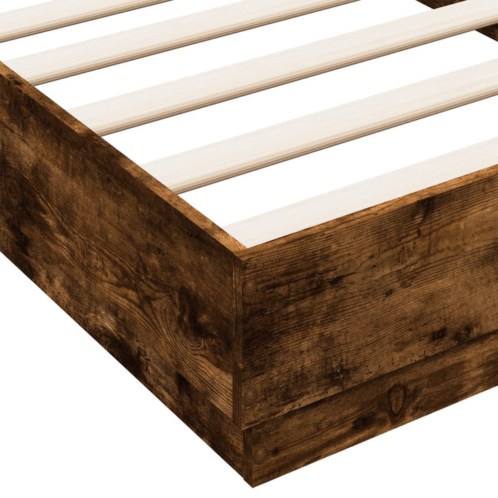 sengeramme 75x190 cm uden madras konstrueret træ røget eg