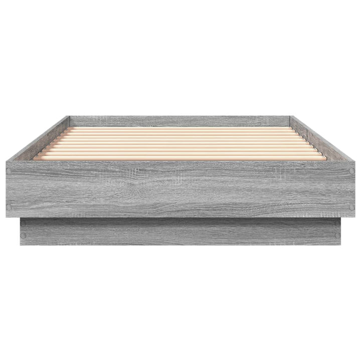 sengeramme 75x190 cm konstrueret træ grå sonoma-eg