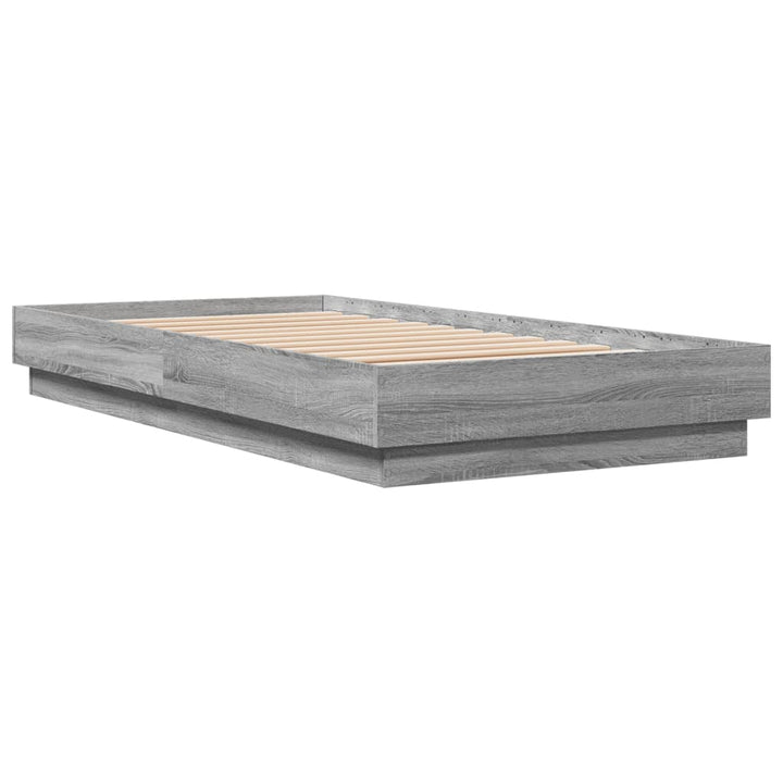 sengeramme 75x190 cm konstrueret træ grå sonoma-eg