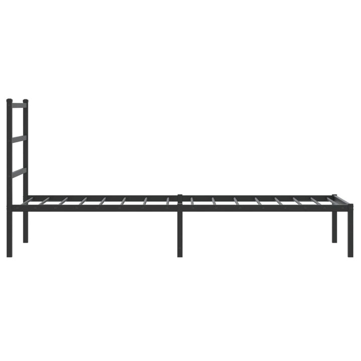 sengeramme med sengegavl 80x200 cm metal sort