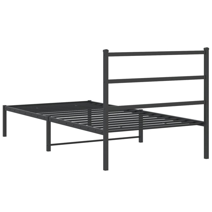 sengeramme med sengegavl 107x203 cm metal sort