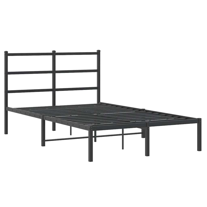 sengeramme med sengegavl 120x190 cm metal sort
